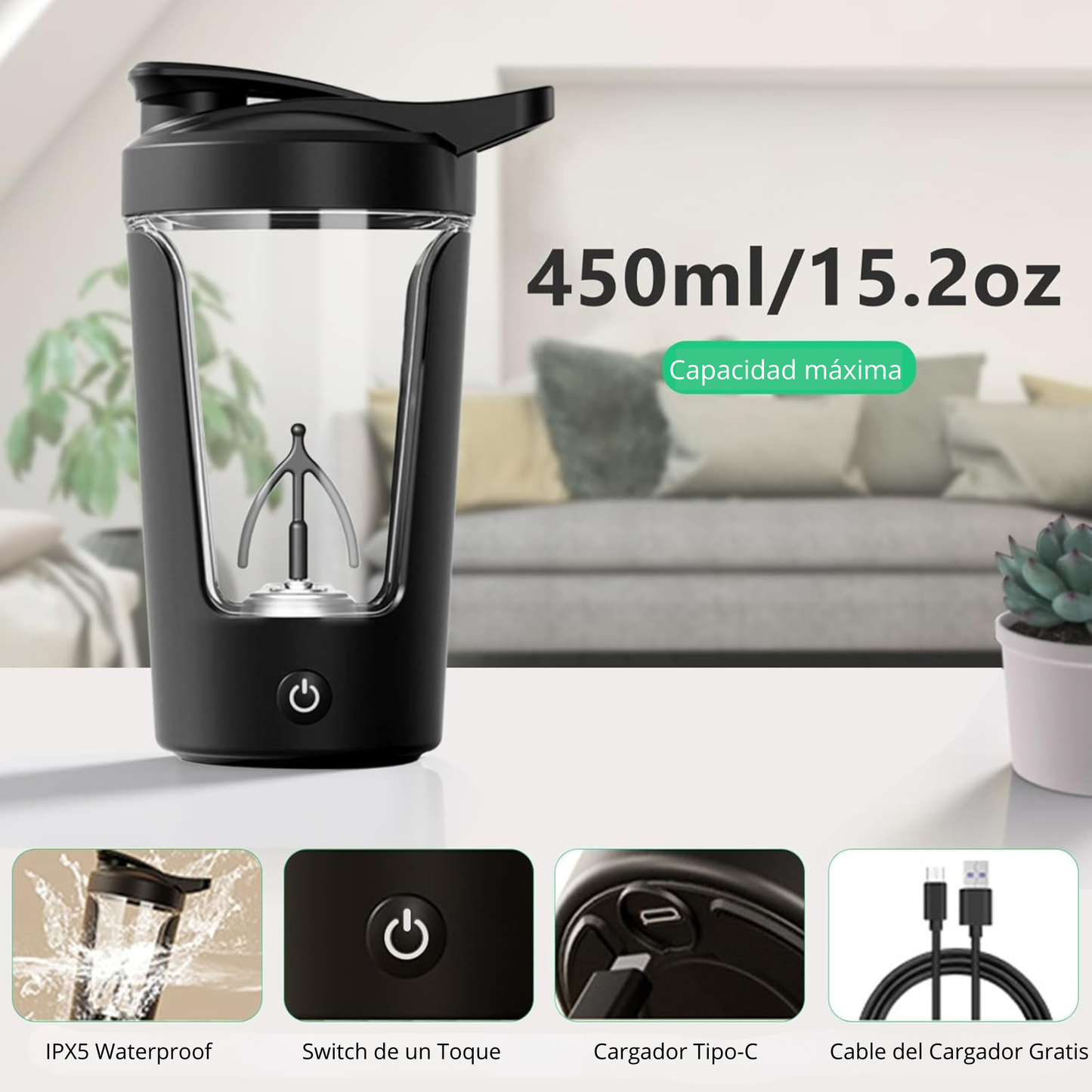 Shakie Mezclador Eléctrico Portátil